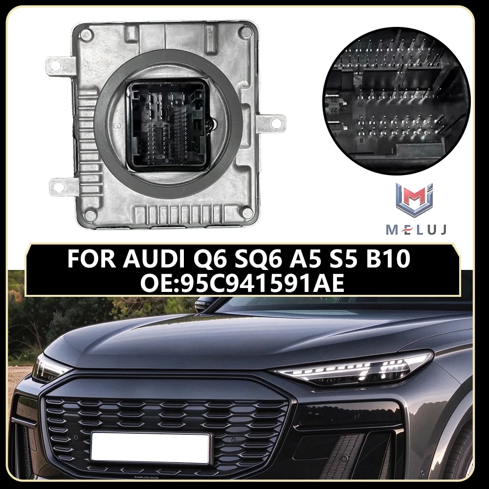 For Audi Q6 SQ6 A5 S5 B10 Main Light Driver Unit Module Car Accessories 95C941591AE LED Matrix Headlight Control Power Module