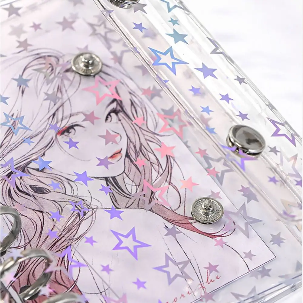 Waterproof Money Savings Challenge Binder Transparent Button Closure Budget Binder Notebook Colorful PVC Cover