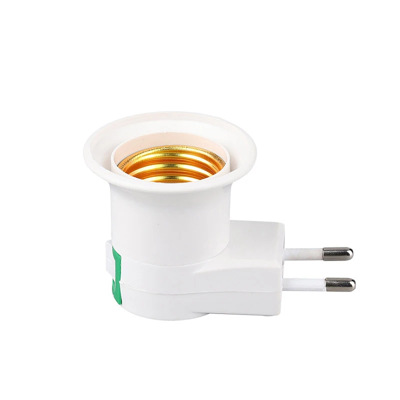 E27 Socket Lamp Base EU Plug Adapter With Power On-Off Control Switch Socket Converter for Bulb Holder