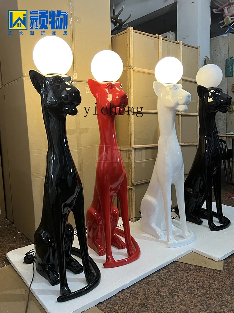 Fiberglass Creative Living Room Sofa Decoration Guard Door Welcome Art Decoration Animal Leopard Sculpture