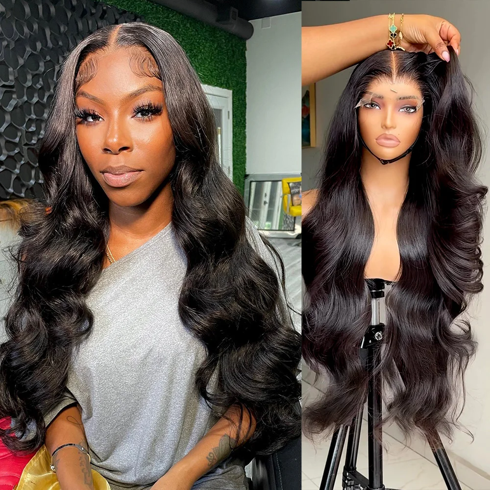 40 بوصة 200% الكثافة 13x4 الدانتيل الباروكات للنساء شعر الإنسان قبل قطعها قبل قطع الجسم موجة الدانتيل الجبهة الباروكات