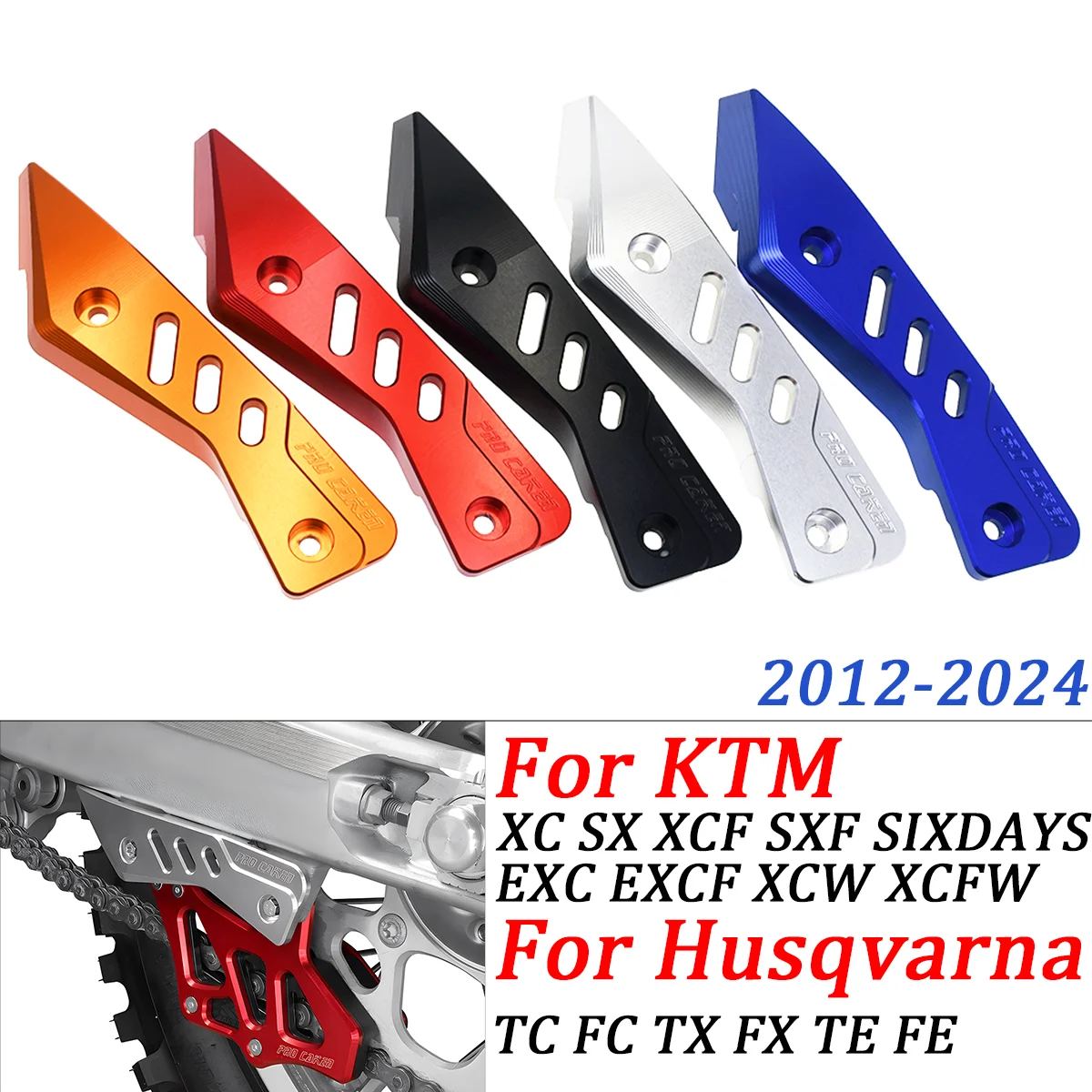 

Universal Motorcycle Chain Guide Guard For KTM 125-500 SX SXF XCF EXC EXCF XCW XCFW TPI 6D Six Days 2012-2024 Sherco Husqvarna