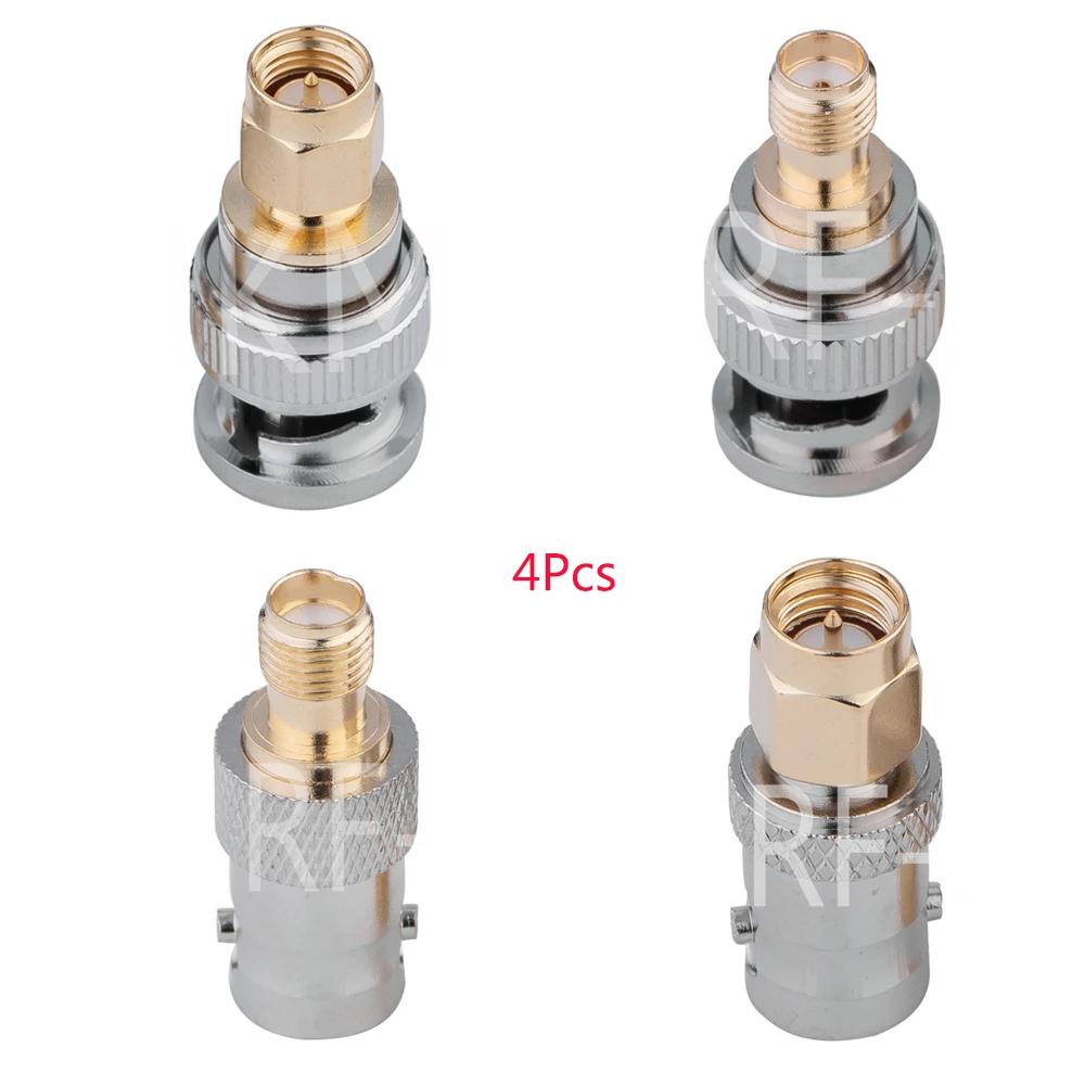 4 Piece SMA BNC UHF To SMA MCX MMCX BNC TNC UHF SO239 PL259 N F Type SMB RF Coaxial Coax Adapter Connector Combination