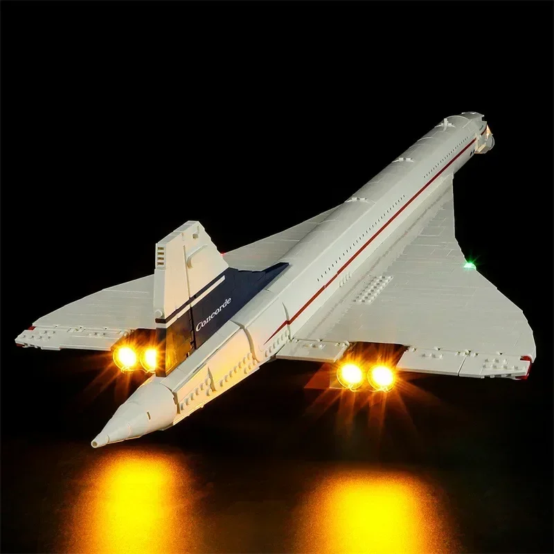 

10318 Concorde Airbus Building Blocks with Led Lights Airplane Model Brick Educational Toys Children Birthday Christmas Gifts