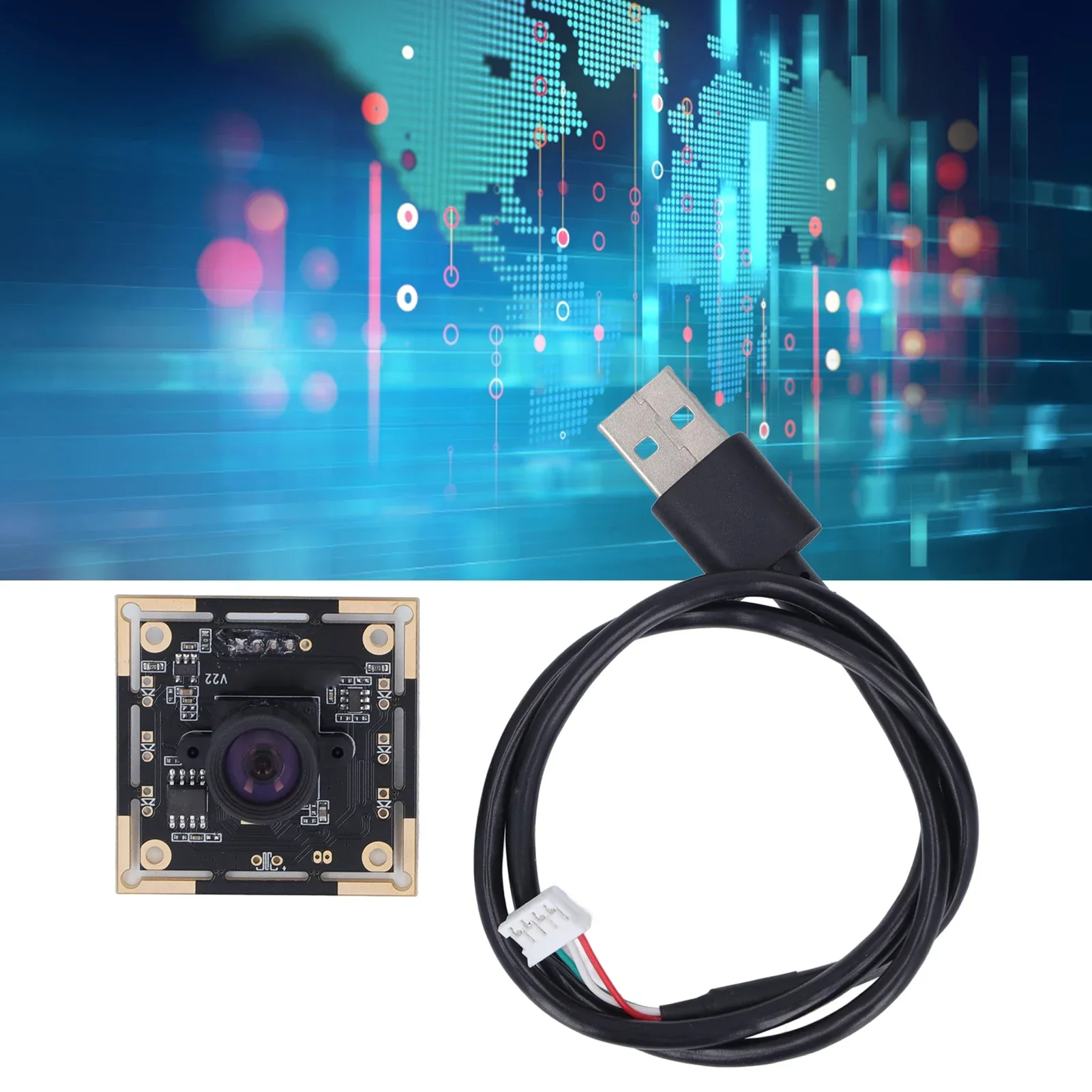 Camera Module 1MP Camera Module  100 Degree with Distortion Panorama Computer Camera Module USB2.0 Output Computer Camera Board