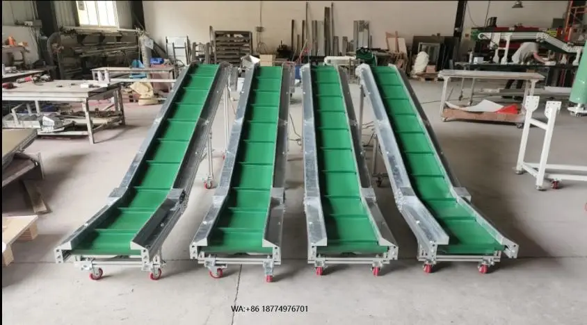 

Эффективная машина для подачи ленточного подъема, автоматический ленточный конвейер с перегородкой по краям юбки