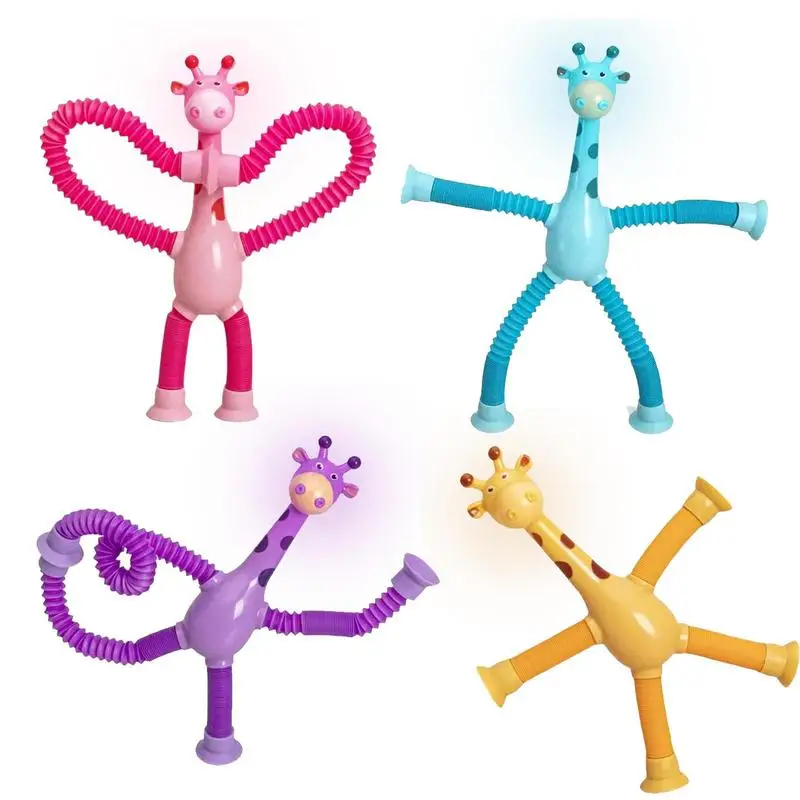 

Telescopic Giraffe Toy Suction Cup Retractable Giraffe Toys Interactive Toy Gifts For Kids