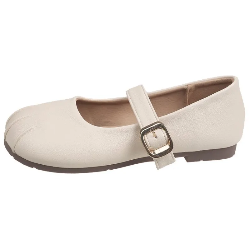 Mary Jane Shoes Women Cat Paw Toe Flats Retro Buckle Strap Ballet Flats Sweet Soft Shallow Mouth Ladies Daily Walking Shoes 2026 view 3