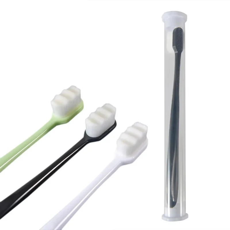 1/2/3/4pcs Ultra-fine soft bristle toothbrush million nano fur soft, deep clean portable travel oral care toothbrush