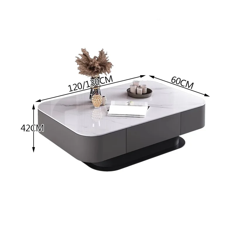 European Storage Coffee Table Organizer Drawer Unique Trendy Luxury Coffee Table Rectangle Modern Coffee Table Furniture