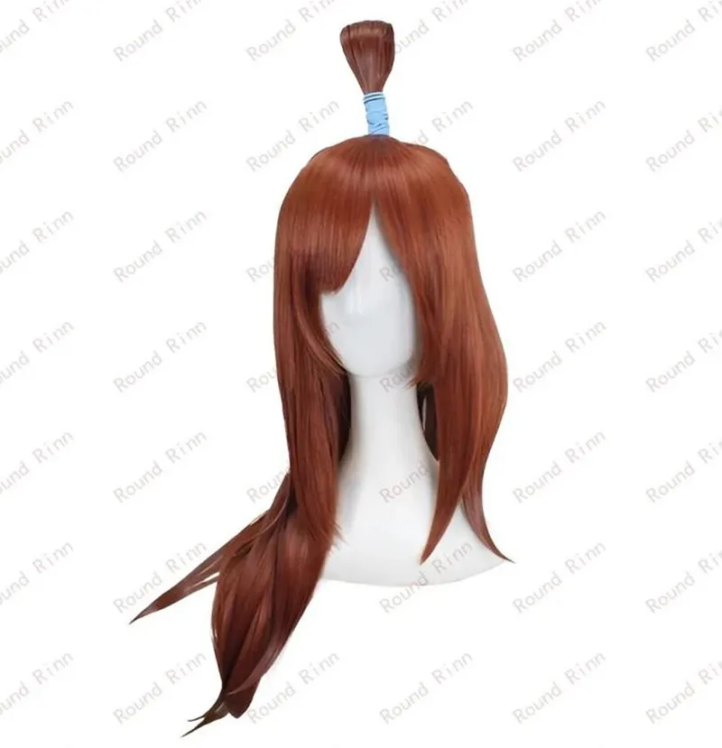 Il Quinto Mizukage Terumi Mei Costume Cosplay Copricapo Prop Parrucca Capelli castani super lunghi