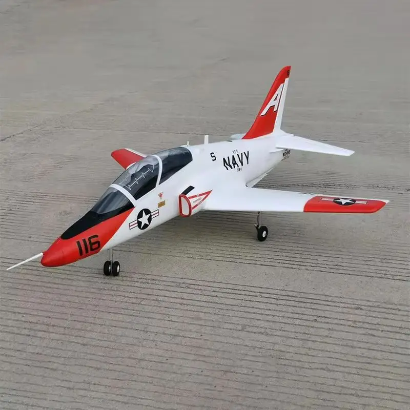 Modelo QT 70mm T45 6CH Goshawk Carrier-Based Advanced Trainer Simulação Aeronave Modelo V3 Aeronave de controle remoto canalizado T-45