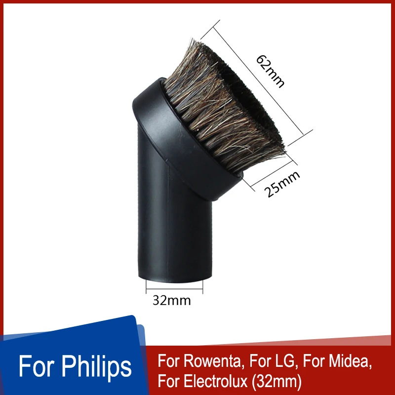 Universal Round Horse Hair Brush Suction Head Inner Diameter 32mm For Philips, LG, Electrolux, Beauty Vacuum Cleaner Accessories