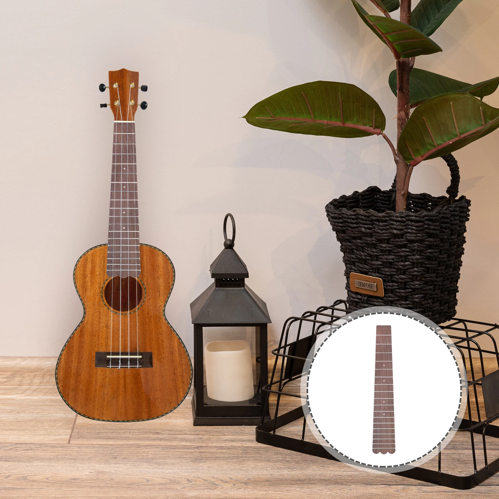 

Ukulele Fingerboard Fretboard Replacements Portable Wood Plate for Beginners Guitar Accessories Accessory