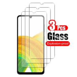 3Pcs Tempered Glass For Samsung Galaxy A35 A34 A33 A32 5G A31 A30 A30s A03 Core A03s Screen Protector Protect Guard 10H Clear