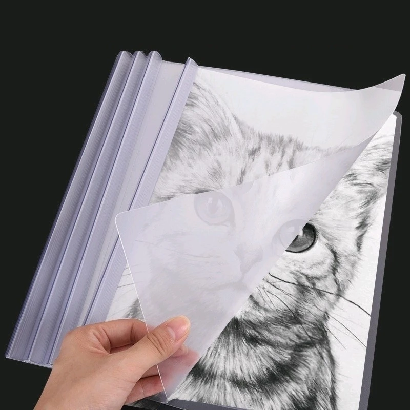 슬라이딩 바가 있는 Makeasy A4/A3 보고서 표지 A4 및 Letter 크기 용지 이력서 표지 프레젠테이션 폴더용 투명 보고서 표지