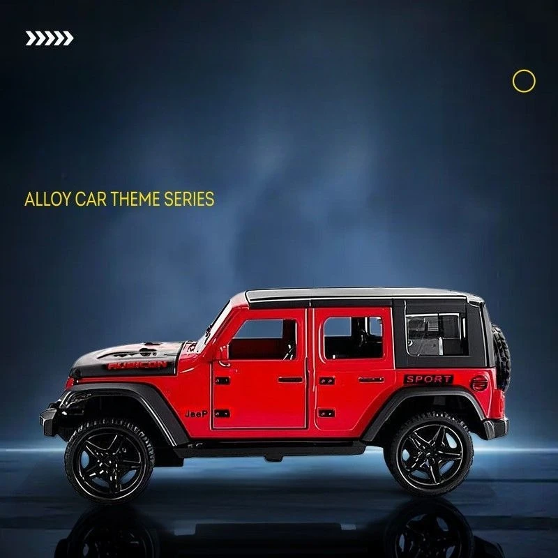 Coche todoterreno de aleación Jeep 1:36, modelo de juguete de Color mate, modelo de colección de energía, regalo para niños ﻿