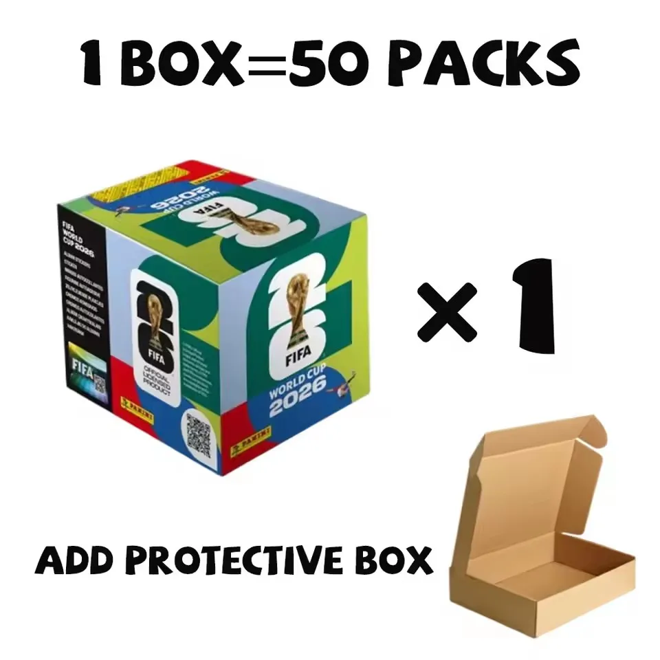 50 Packungen Panini Fußball Sport Sammelsticker Box 2026 Internationale Spiele Sammelsticker Fan-Kollektion Geschenk