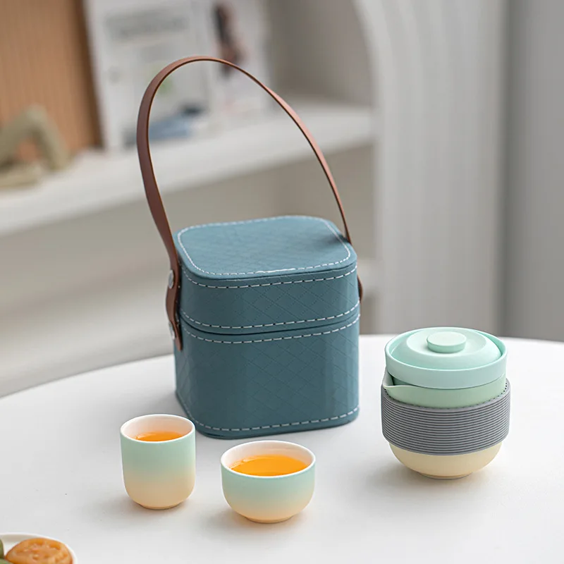 Travel Set Portable Quick Service Cup Outdoor Camping Teapot Company Event Gift
