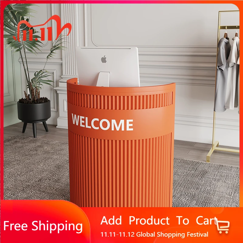 

Modern Design Reception Desk Industrial Minimal Commericial Service Luxury Reception Desks Stands Welcome Salon Bureau Furniture