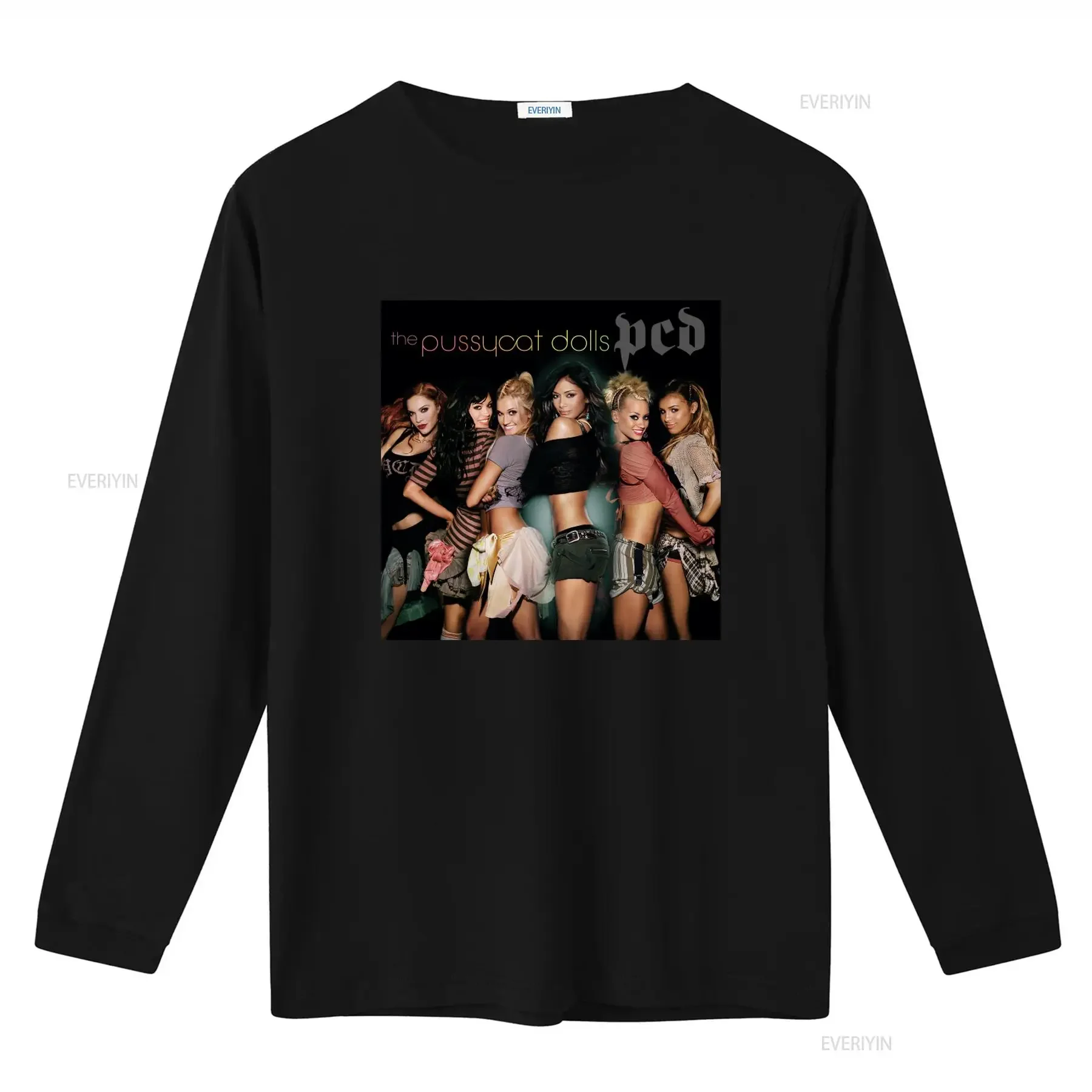 The Pussycat Dolls Vintage T Shirt Sweat Print Band vintage Washed graphic homme Slightly Casual Top For Everyday Wear