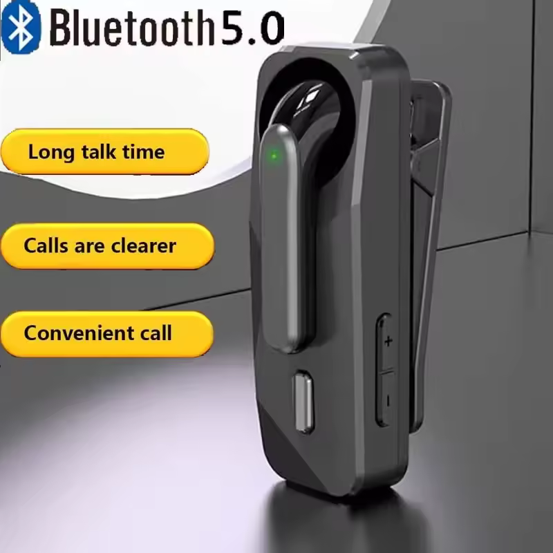 אוזניות צוואר Bluetooth 5.1 אוזניות אלחוטיות לעסקים עם מיקרופון אוזניות ספורט עם חוג לוטוס אוזן אחת חינם