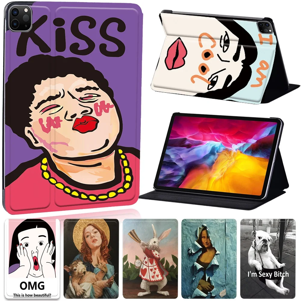 

For Apple IPad Pro 11" 2018 2020 2021 Painting Series Tablet Case for Pro 9.7"/Pro 2nd Gen 10.5" Anti-Dust Leather Cover Case