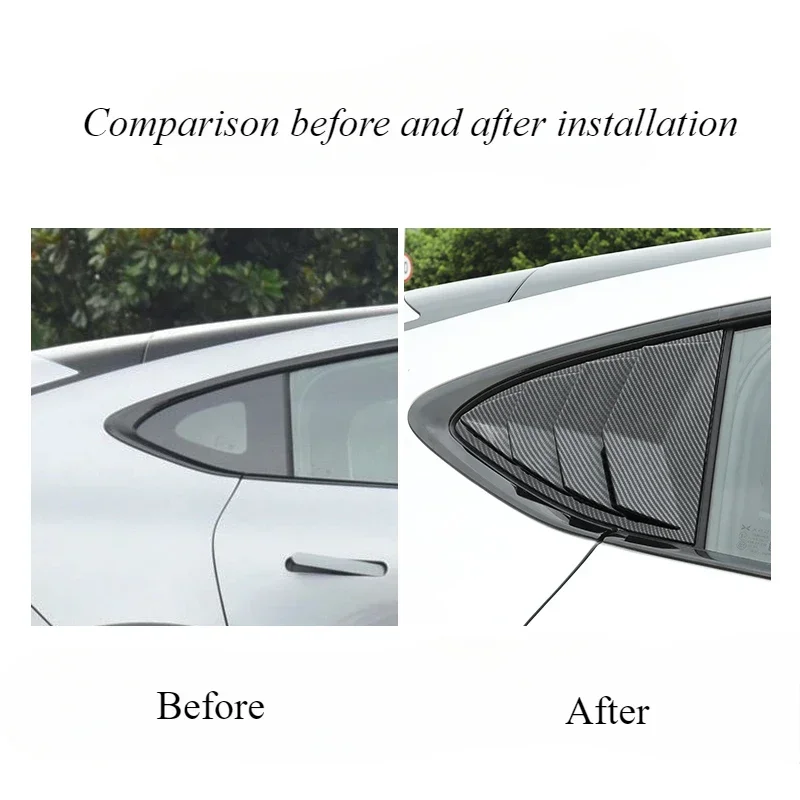 For Xpeng G6 Car Blinds Rear Triangular Carbon Fiber Sequin Blackening Set Out of Trend Appearance Modification Auto Accessories