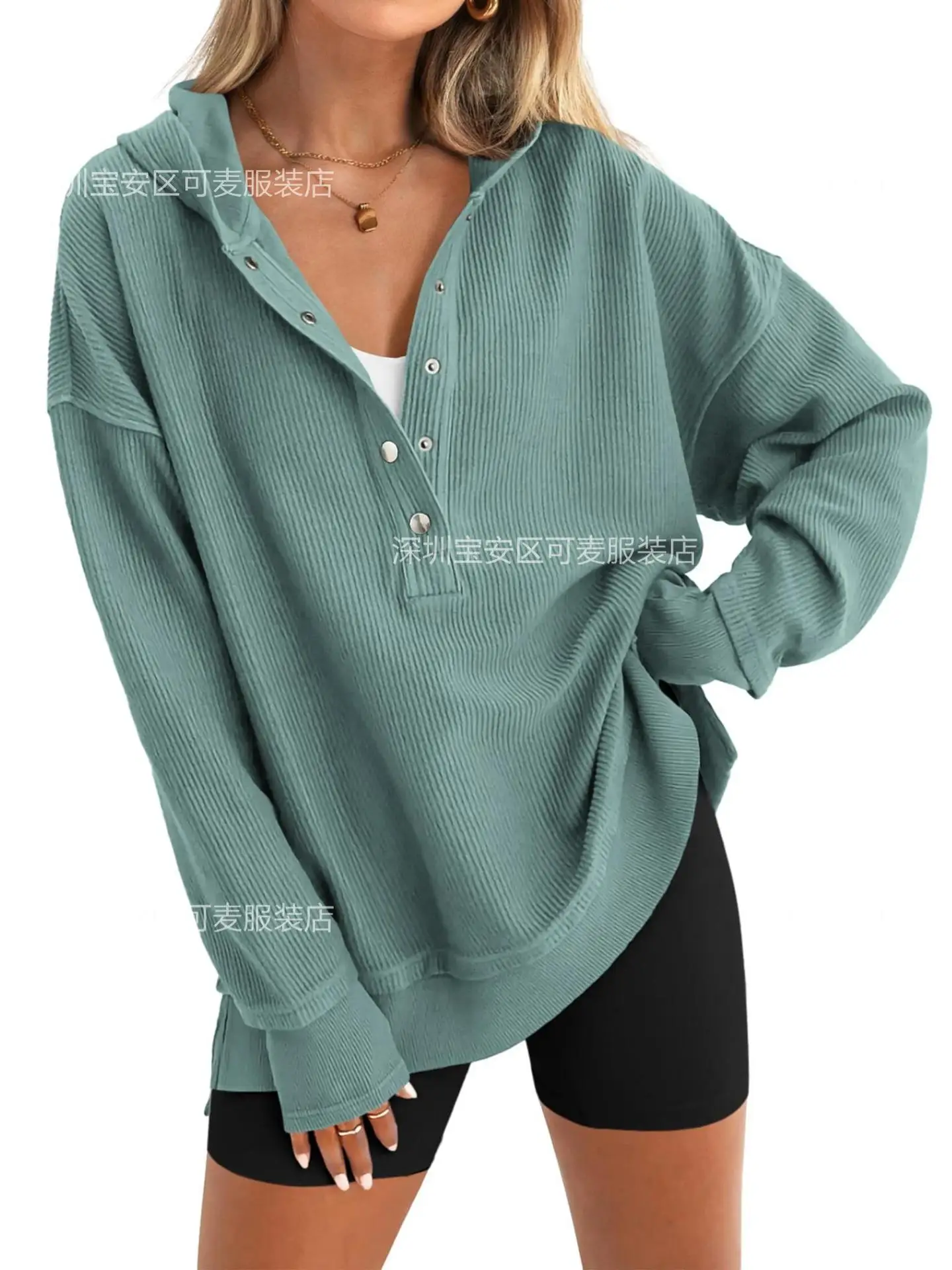 

Женская однотонная толстовка с капюшоном, свободный крой, рукава реглан, оверсайз, повседневный пуловер, осенне-зимняя уличная одежда