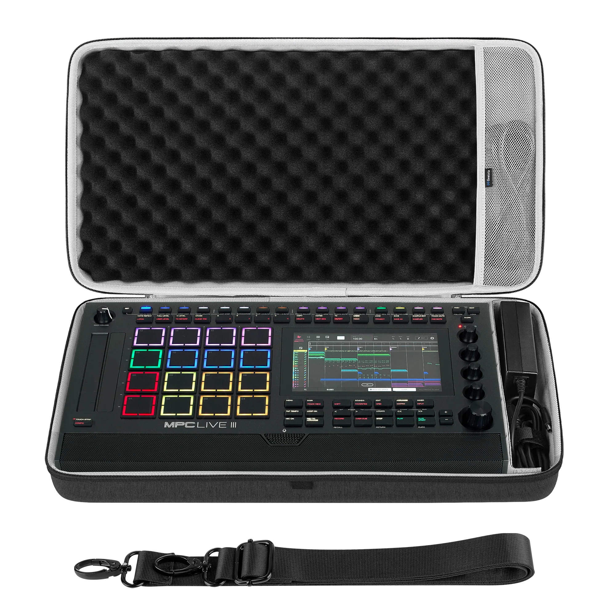 

Geekria Audio Interface Carrying Case, Compatible with Akai Professional MPC Live III, EVA Hard Shell Portable Travel Bag