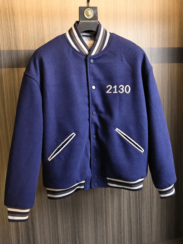 

Fashionable Woolen Cotton Jacket Men's Baseball Collar Thickened Autumn Winter Outerwear Standard Fit Casual Urban Style