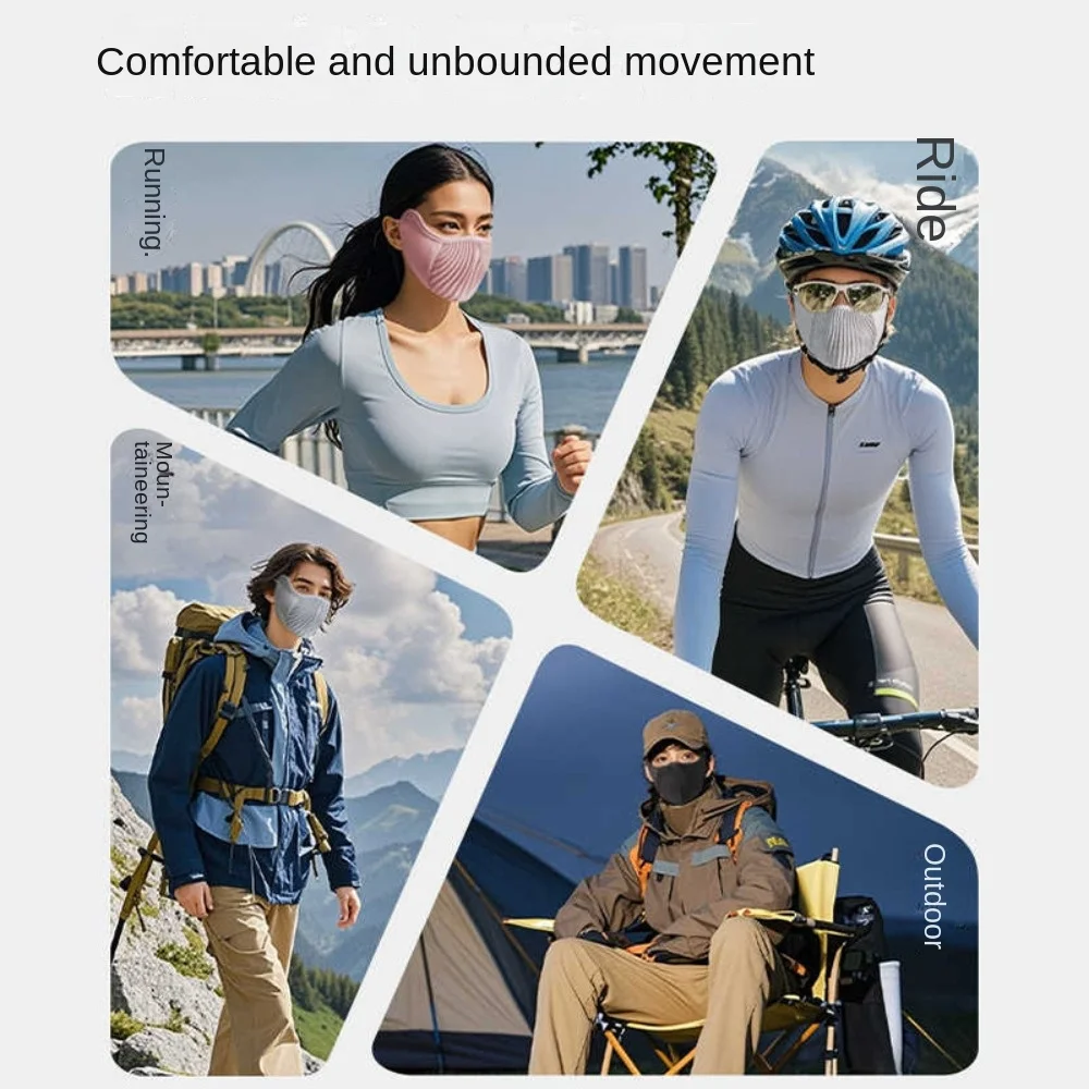 

Sunscreen Face Scarf Ice Silk Cycling Mask Summer Solid Color Face Cover Sunscreen Veil Eye Protection Face Gini Mask Outdoor