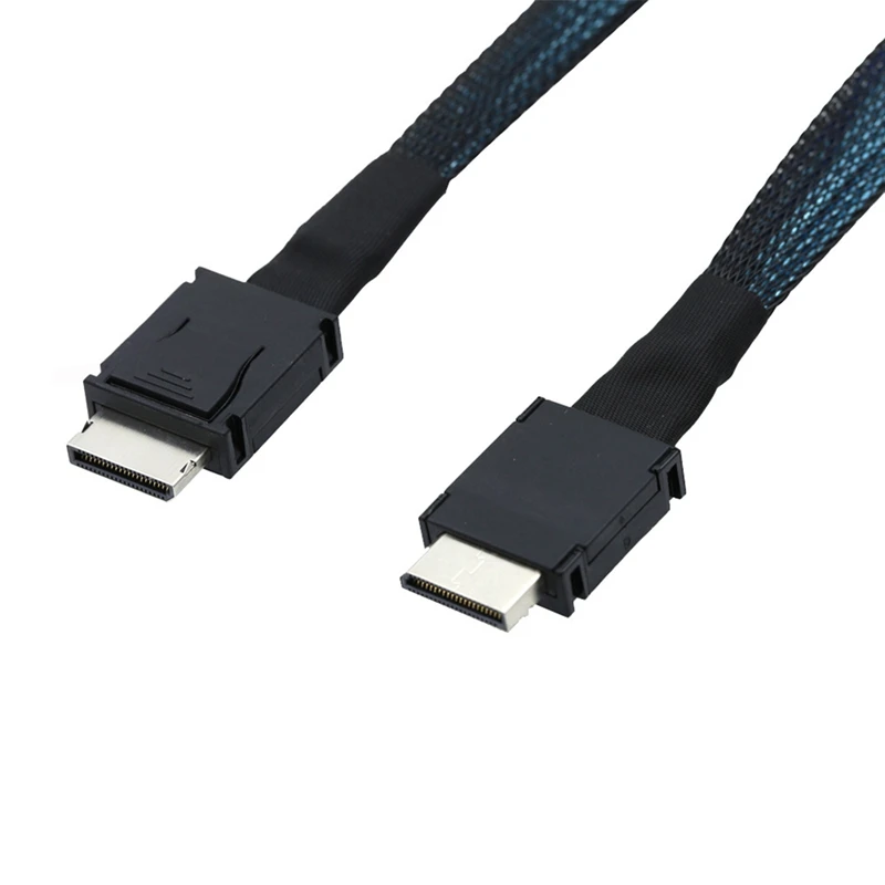 PCIE Oculink SFF 8611 4I To MINI SAS SFF-8611 4I Server Super Speed Cable Data Extension Cable Data Transfer Line 1M