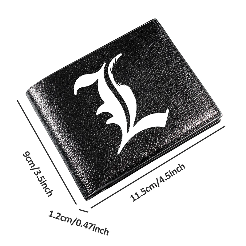 D-Death N-Note PU Faux Leather Wallet for Adult Student Slim Credit Card Holder Coin Purse Multi-Color Pen Storage Perfect Gifts