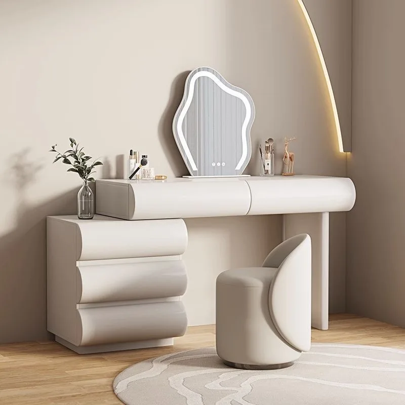 Luxury Bedroom Storage Cabinet Dressing Table Recamera Makeup Dressing Table Comfortable White Tocadores De Maquillaje Furniture