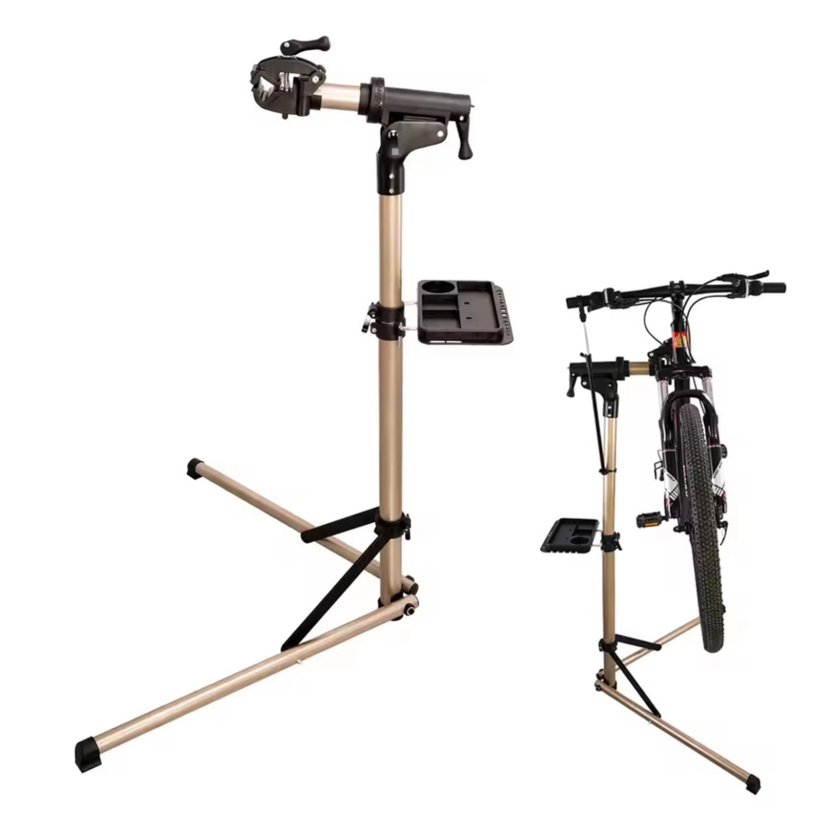 

Bicycle Repair Table Display Stand Workbench Aluminum Alloy Bicycle Mechanic Peer Height Adjustable Folding