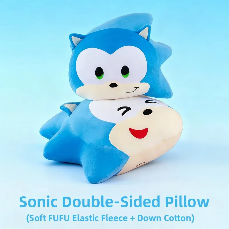 

Новая двухсторонняя игрушка Sonic Plu S, подушка, суперскоростная мультяшная кукла, мягкая ткань, диван, декоративная Cuion, детский подарок