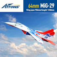 Blue Arrow Double 64mm MiG-29 RC Aircraft Realistic Combat Performance Aircraft Assembly Remote Control Aircraft Model Adult Toy