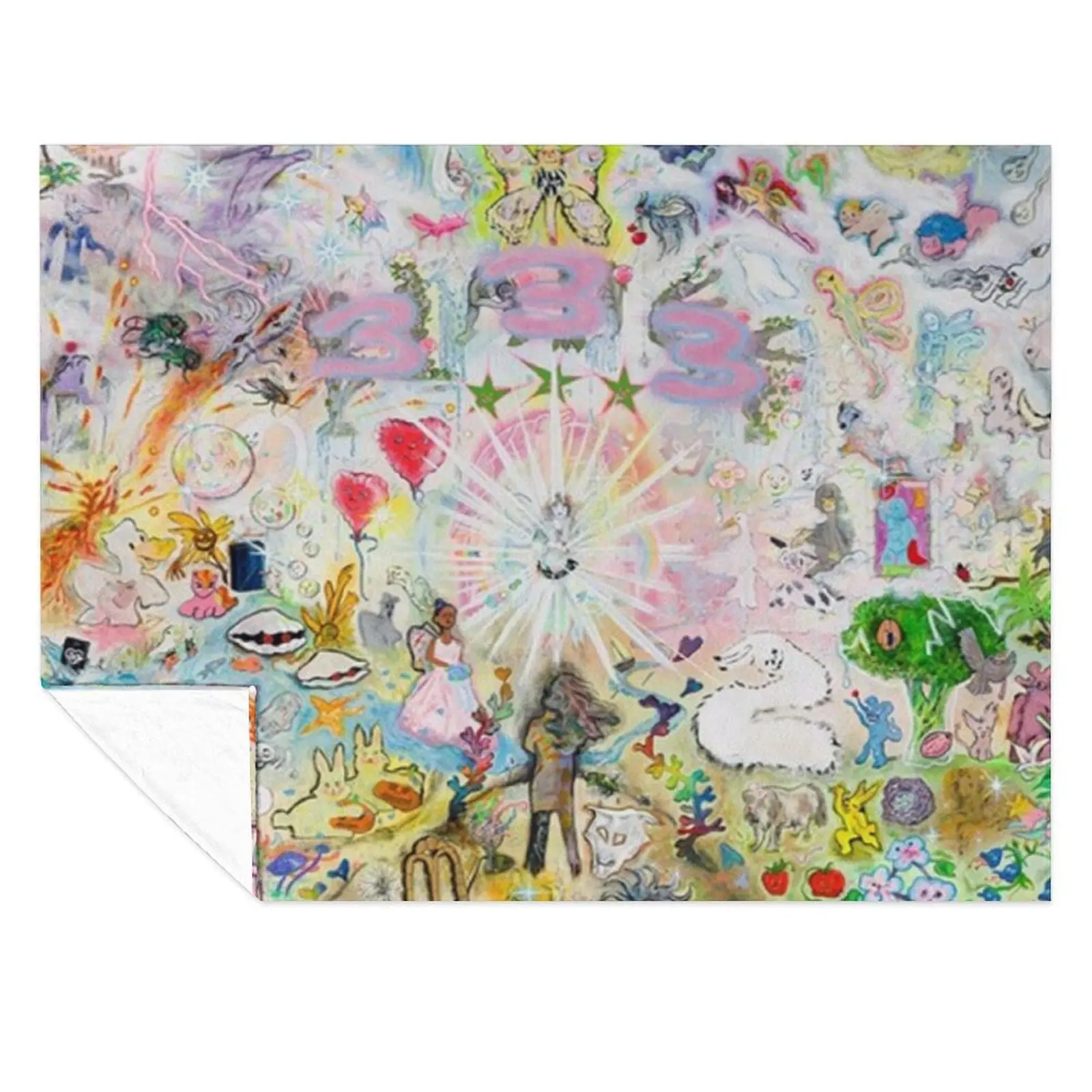 

333 bladee album cover Throw Blanket Personalized Gift Sofa Quilt Quilt Blankets