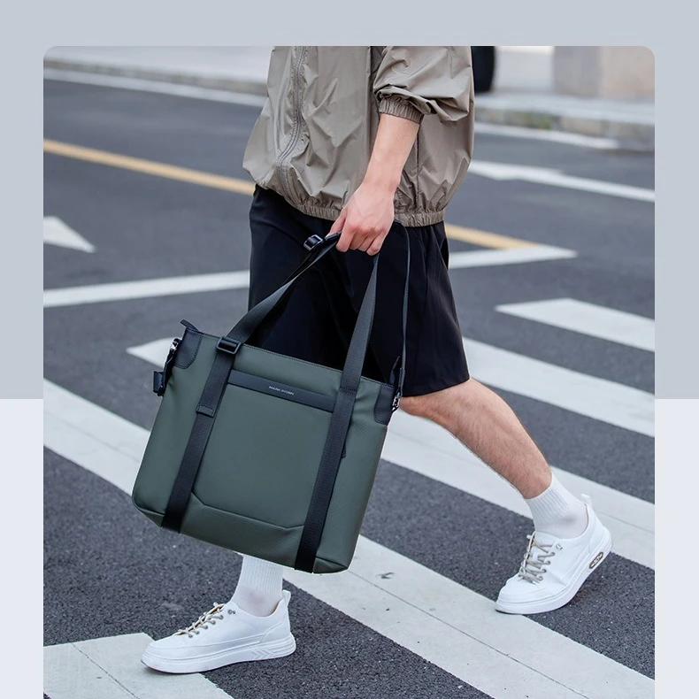 

Oxford waterproof minimalist tote bag for men commuting large capacity layered shoulder crossbody bag handbag