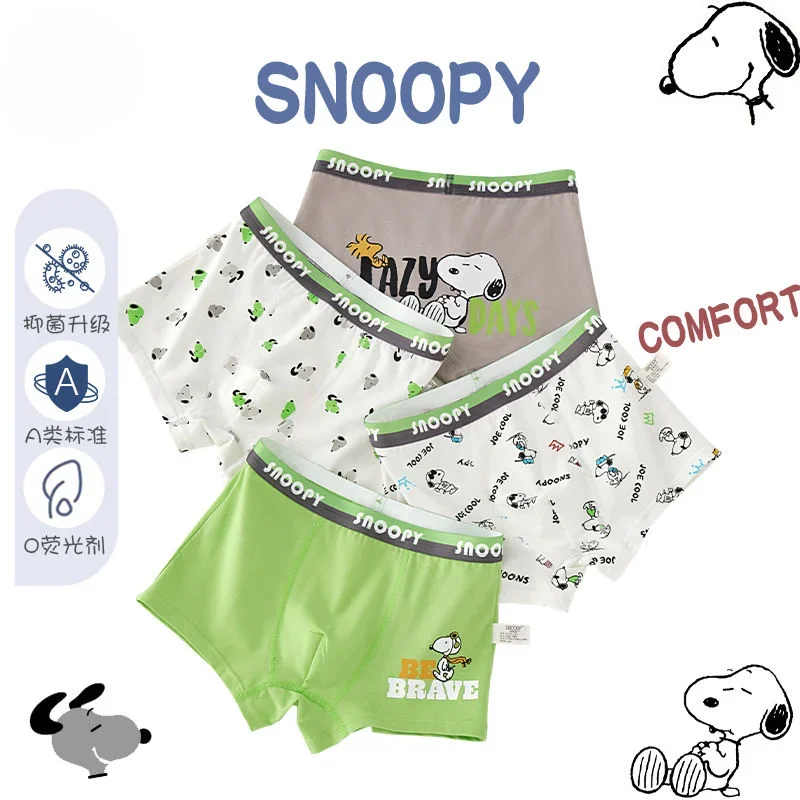 Snoopy Cartoon niedlichen Kinder Boxershorts aus reiner Baumwolle haut freundliche weiche und bequeme anti bakterielle atmungsaktive Boxershorts