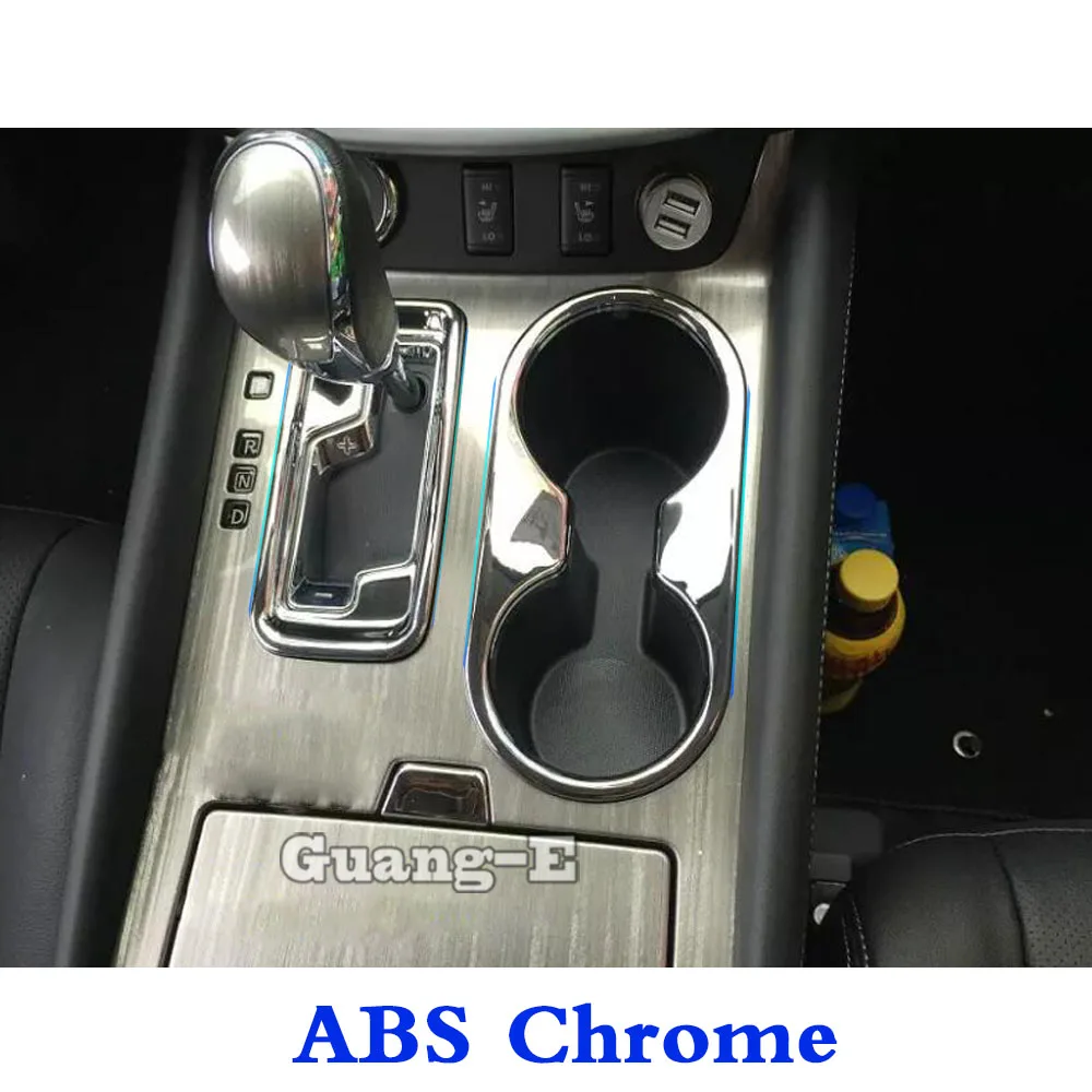 For Nissan Murano 2015 2016 2017 2018 Car Cover Stick ABS Inner Middle Shift Stall Paddles Cup Switch Knob Frame Lamp Trim 3pcs