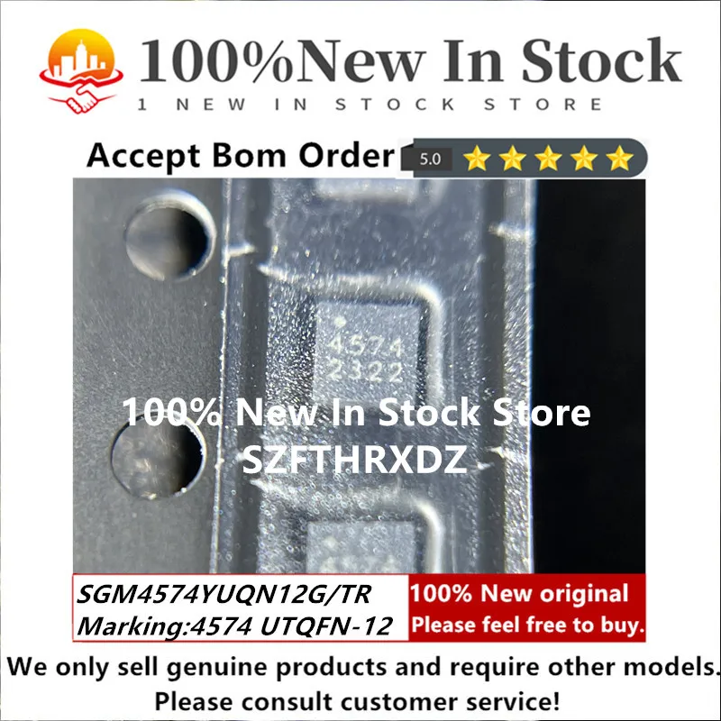 100% NEW ORIGINAL SGM4574YUQN12G/TR UTQFN-12(1.8x1.8) Marking:4574 UTQFN12 Converter/Level Shifter