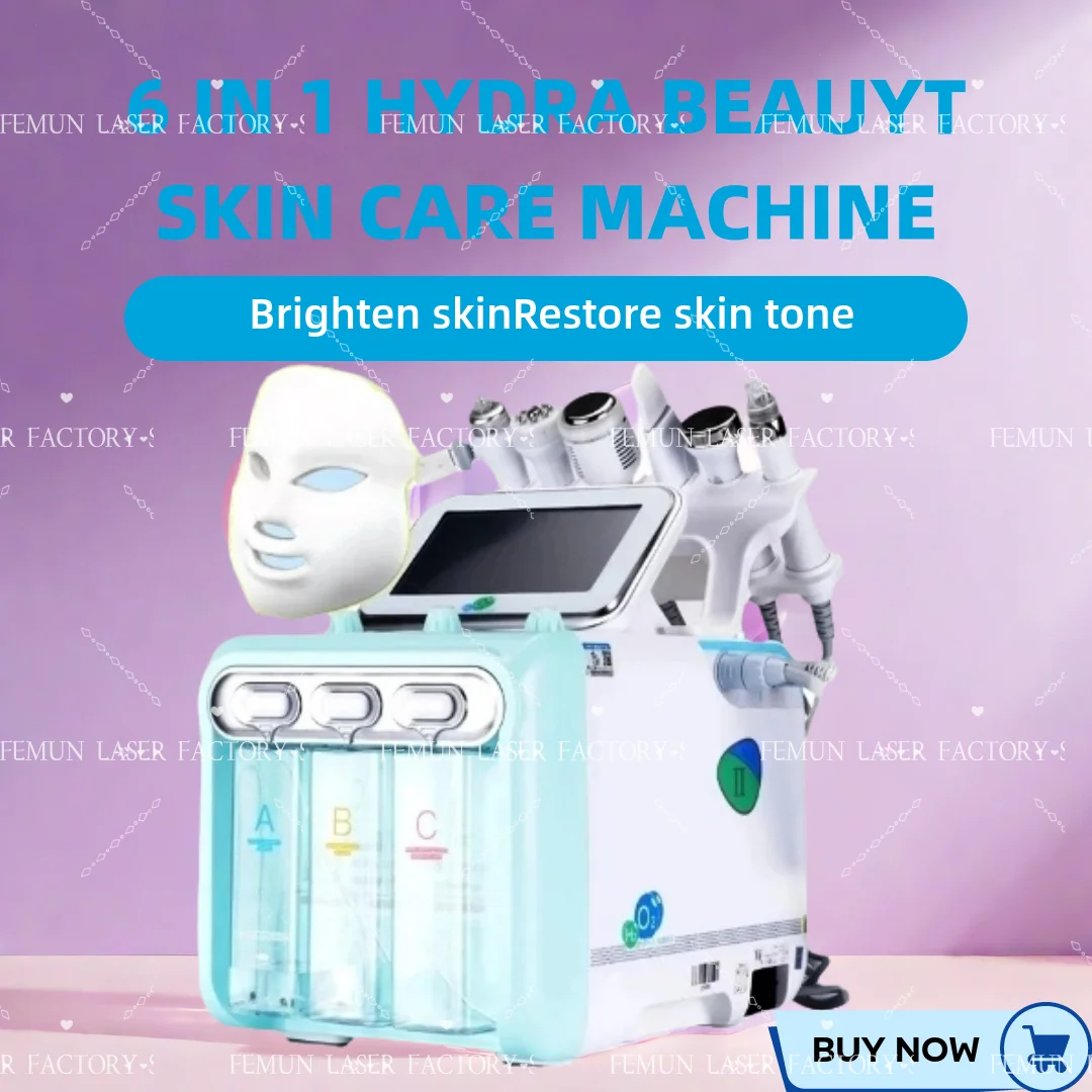 

Latest Portable 6-in-1 Hydro Dermabrasion Beauty Device - Ideal for Facial Deep Cleaning, Skin Rejuvenation & Pore Minimization