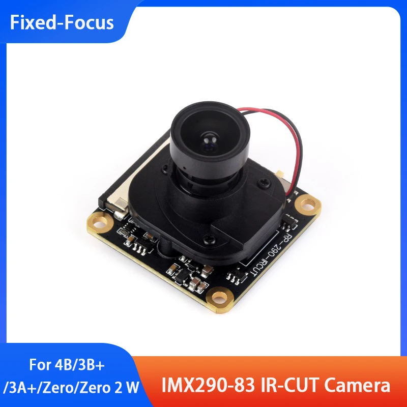 

Камера IMX290-83 с ИК-фильтром, 2 Мп, с фиксированным фокусным расстоянием, Starlight, для 4B/3B+/3A+/Zero/Zero 2 W