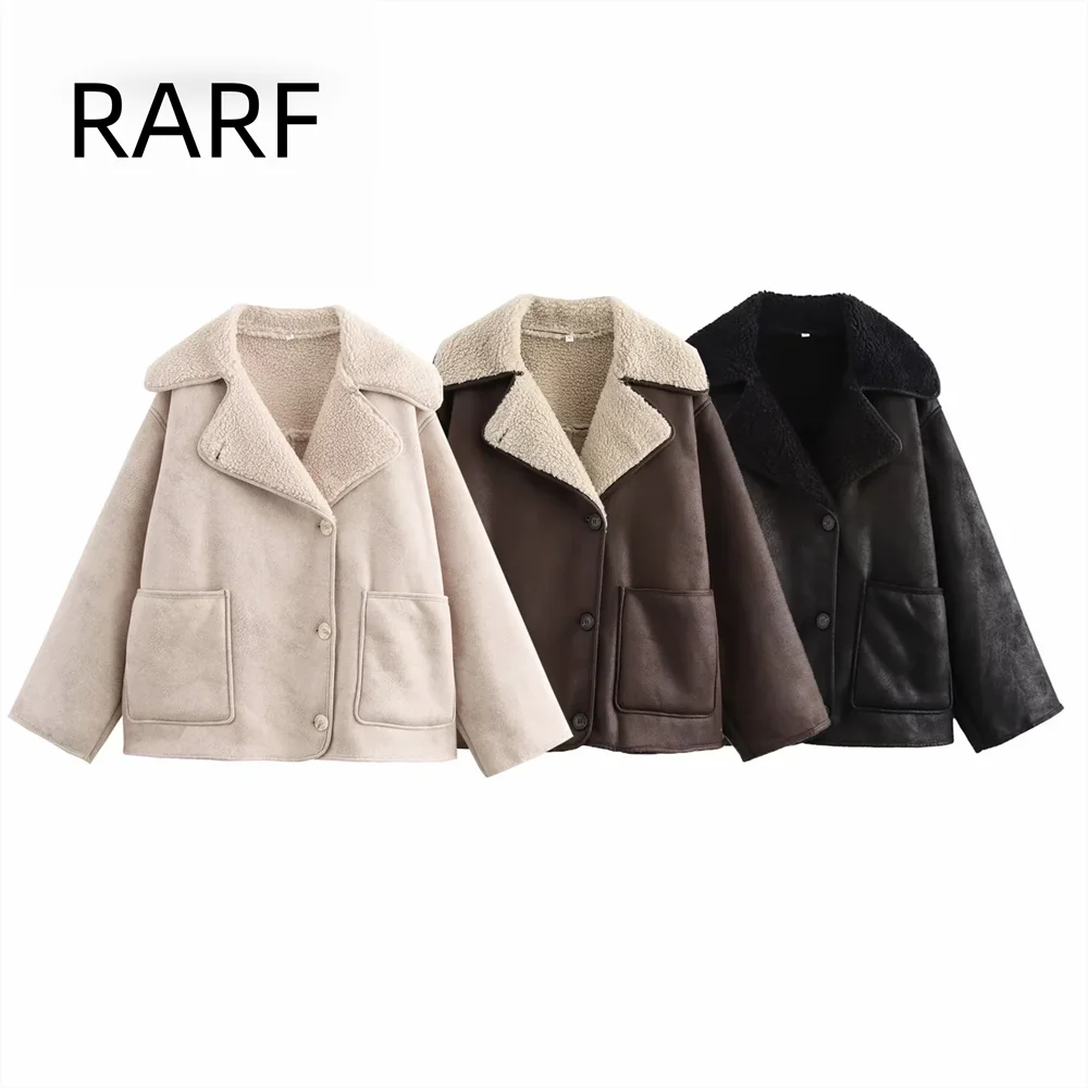 

2024 autumn/winter new women's clothing design sense double-sided lapel long sleeved jacket jacket