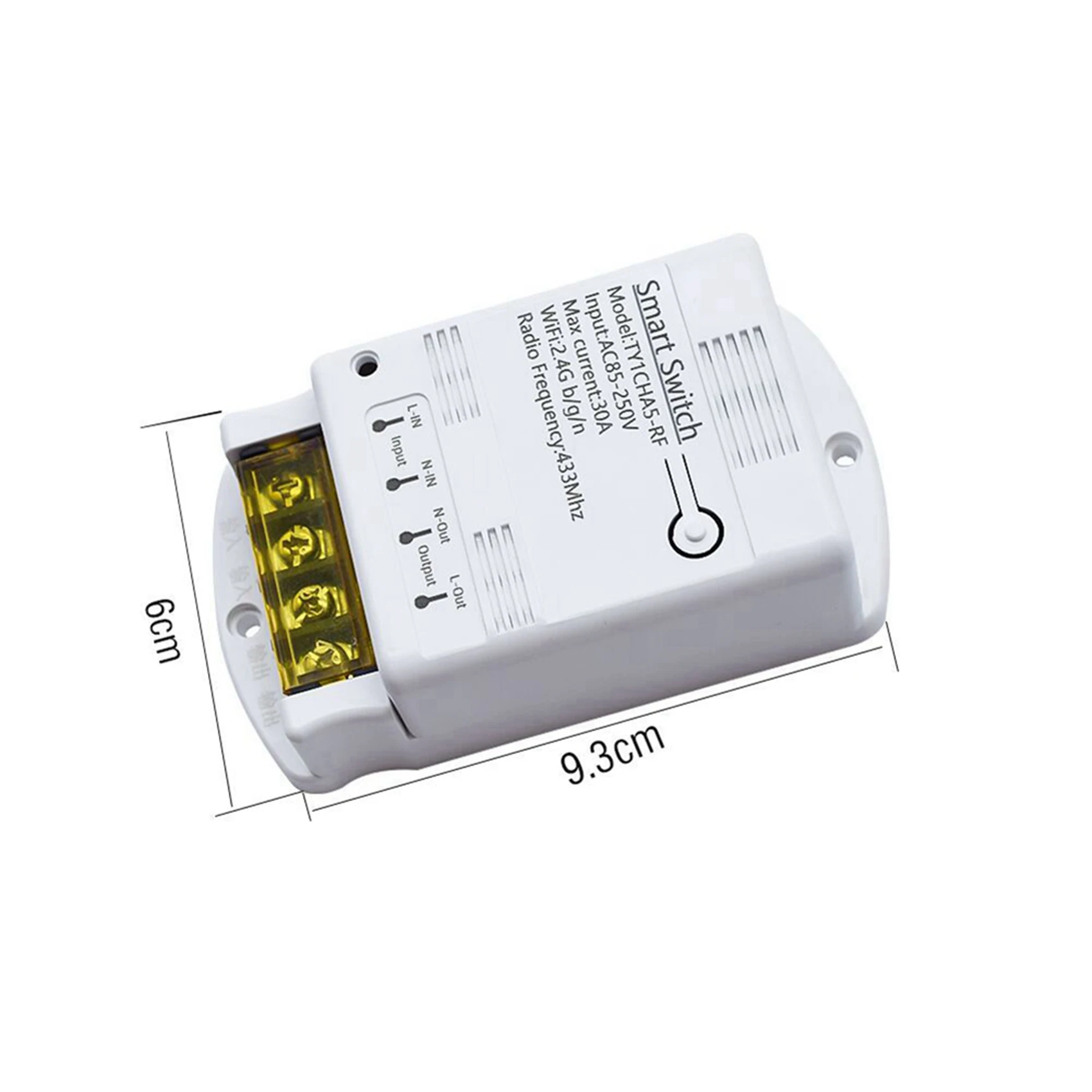 

ABWR-3X Tuya Wifi 30A Модуль реле 85-250В, Умный выключатель DIY, RF-контроллер 433 МГц, Управление через приложение, Голосовое управление, Таймер, Дистанционное управление