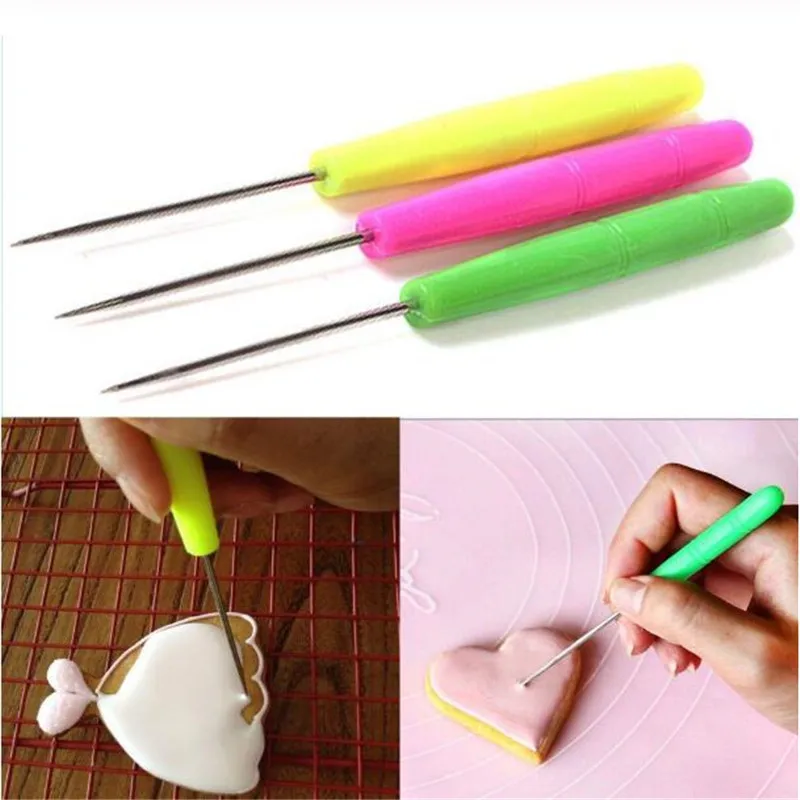 3PCS/Set Cake Scriber Needle Model Tool Icing Carve Sugarcraft Decorate DIY Fondant Cake Cookie Decorating Tools Baking Needle