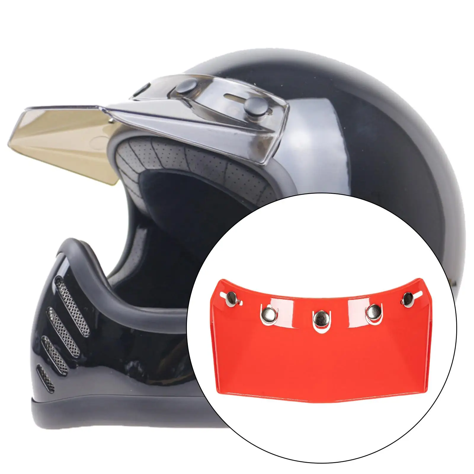

Helmet Visor Peak 5-Snap Universal Sunshield Shield Replacement