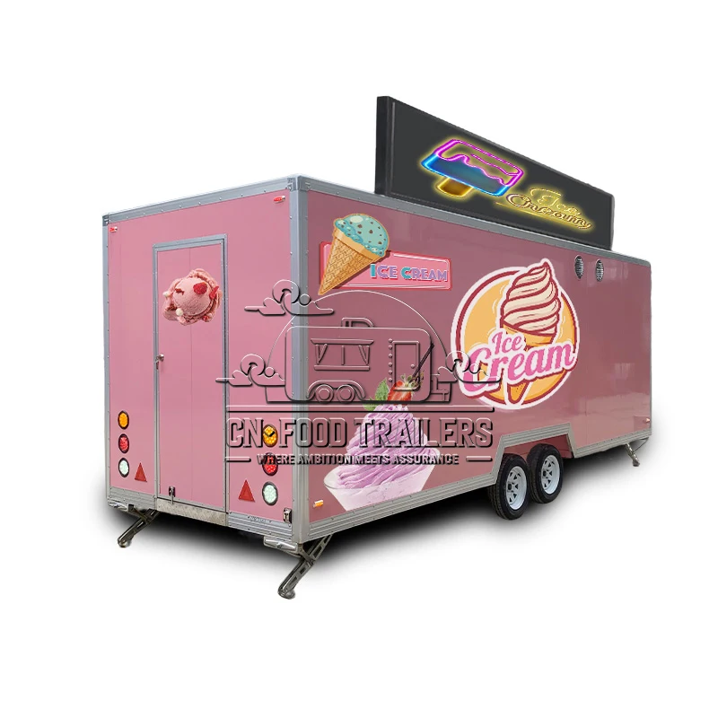 

Фудтрак в европейском стиле с кондиционером, мобильная кухня для продажи мороженого, хот-догов, бургеров и кофе